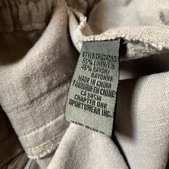 2/$30❤️ ONE - Taupe Rayon/Linen Jogger Pants with drawstring - Picture 6 of 9